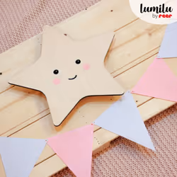 reer lumilu Silhouette Light lumière de nuit pour bébé Mur Bois LED