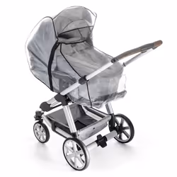 reer RainCover Classic+ Regenschutz für Kombi-Kinderwagen, Raincover, Polyester, Poly-acétate de vinyle (PEVA), Transparent, ...