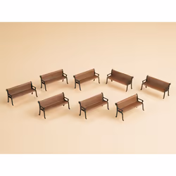 Auhagen 41199, HO (1:87), Noir, Marron, 8 pièce(s)