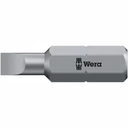 Embouts Wera extra-rigides pour vis à fente, pour emploi universel Hexagonal 1/4', convient aux porte-embouts répondant à la  ...