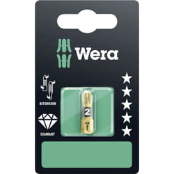 Embout cruciforme pz 2 Wera 05073337001 Acier à outils revêtement diamanté Forme (embouts): d 6.3 1 pc(s) C98477