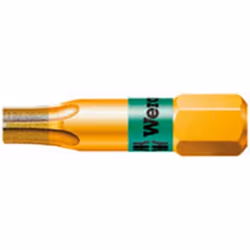 Embout pour vis TORX® 1/4'', 25 mm de long, diamanté avec zone de Bi-torsion Dimensions : T 30 - DIN 3126-C 6,3, ISO1173 - Po ...