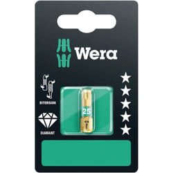 Wera - Embout Torx t 10 05134374001 Acier à outils allié, revêtement diamanté Forme (embouts): d 6.3 1 pc(s) C98674