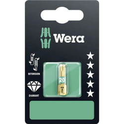 Embout Torx t 20 Wera 05134376001 Acier à outils allié, revêtement diamanté Forme (embouts): d 6.3 1 pc(s) C98697