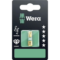 Embout Torx t 30 Wera 05134378001 Acier à outils allié, revêtement diamanté Forme (embouts): d 6.3 1 pc(s) C98692