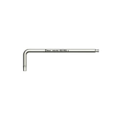 Cle male coudee Wera inox 6 pans avec tete spherique, 2,5x112mm