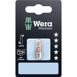 Peu de tournevis Wera 3851/1; PH2; 25 mm; acier inoxydable