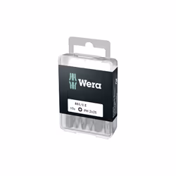Jeu de 10 Embouts Z 851/1 PH 2x25mm Wera Embouts Wera extra-rigides pour vis Phillips, pour emploi universel. Hexagonal 1/4", ...