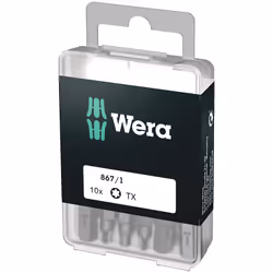 Wera 867/1 DIY SiS, 10 pièce(s), Torx Plus, TX40, Acier inoxydable, CE, GS, DVE, 25 mm
