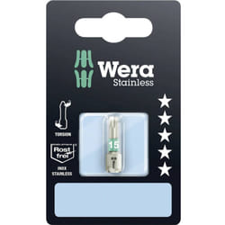 Wera - Embout Torx t 15 05073621001 acier inoxydable Forme (embouts): d 6.3 1 pc(s)