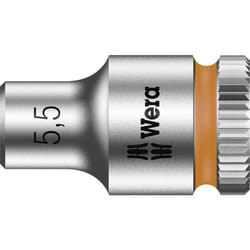 Douille 6 pans extérieurs 5.5 mm Longueur: 23 mm Wera 05003504001 Propulseur: 1/4' (6.3 mm) 1 pc(s) C98058