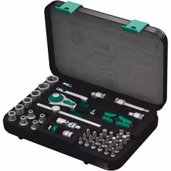Wera 05003535001, Ensemble de douilles, 1/4", Impérial, 1 tête(s), 1/2,1/4,3/16,3/8,5/16,7/16,7/32,9/16,9/32,11/32", T10, T15 ...