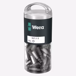 Wera 05072447001, 100 pièce(s), Torx, TX 15x25, 25 mm, 25,4 / 4 mm (1 / 4"), Hexagonal