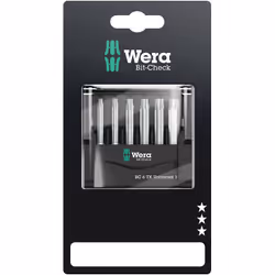 Wera 05073637001, 6 pièce(s), Torx, TX10, TX15, TX20, TX25, TX30, TX40, Acier, 1x TX 10x50 mm 1x TX 15x50 mm 1x TX 20x50 mm 1 ...
