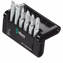 Wera Bit-Check, 6 pièce(s), Phillips, Cruciforme, Fente, PH 1, PH 2, PZ 1, PZ 2
