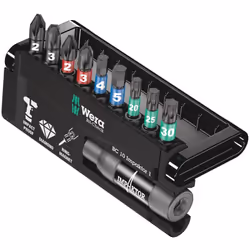 Wera BC 10 Impaktor 1, 10 pièce(s), Hex (impérial), Phillips, Cruciforme, Torx, PH 2, PH 3, PZ 2, PZ 3, T20, T25, T30, 4,5 mm