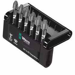 Wera Bit-Check, 6 pièce(s), Cruciforme, PZ 2, PZ 3, 4x PZ 2x50 mm 2x PZ 3x50 mm