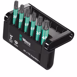 Wera Bit-Check, 6 pièce(s), Torx Plus, TX20, TX25, TX30, TX40, 2x TX 20x50 mm 2x TX 25x50 mm 1x TX 30x50 mm 1x TX 40x50 mm