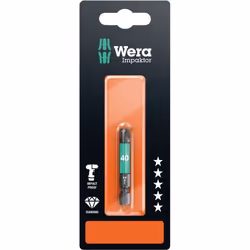 Peu de tournevis Wera 867/4 Impaktor; TX40; 50 mm; 1 des unités; blister