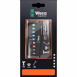 Wera 05073980001, 10 pièce(s), Phillips, Cruciforme, Torx, PH 2, PH 3, PZ 1, PZ 2, T20, T25, T30, 200 mm
