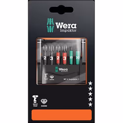 Wera 05073890001, 6 pièce(s), Phillips, Cruciforme, PH 2, PH 3, PZ 2, PZ 3, 50 mm