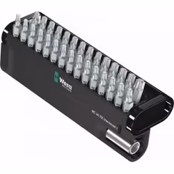 Wera 05057908001, 30 pièce(s), Torx, Acier inoxydable, 1 x 899/4/1 K, 1/4"x50 3 x TX 10x25 5 x TX 15x25 8 x TX 20x25 7 x TX 2 ...