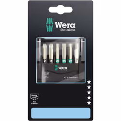 Wera 05073634001, 6 pièce(s), Cruciforme, Torx, PZ 2, TX20, TX25, Acier inoxydable, 2 x PZ 2x50 1 x TX 20x50 2 x TX 25x50 1 x ...