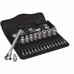 Wera 8100 SA 10, 28 pièce(s), Noir, Argent