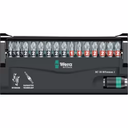 Wera 05057430001, 30 pièce(s), Phillips, Cruciforme, Torx, PH 1, PH 2, PH 3, PZ 1, PZ 2, PZ 3, TX10, TX15, TX20, TX25, TX30, ...