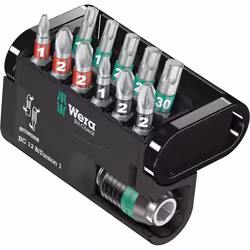 Wera 05057420001, 12 pièce(s), Phillips, Cruciforme, Torx, PH 1, PH 2, PZ 1, PZ 2, TX10, TX15, TX20, TX25, TX30, Acier