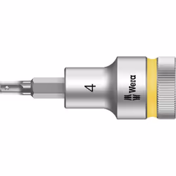 enquête Wera 05003820001 Propulseur: 1/2" (12.5 mm) Sortie: 6 pans intérieurs - 4 mm Longueur: 60 mm Contenu: 1 pc(s) descrip ...
