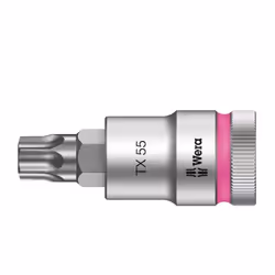 Wera 05003837001, Prise, 1/2", 1 tête(s), T55, Sulfate de chondroïtine, Chrome