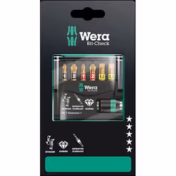 Wera 05073419001, 7 pièce(s), Phillips, Cruciforme, Fente, PH 1, PH 2, PZ 1, PZ 2, 175 mm, 16 mm