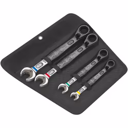 Wera Joker Switch Set, 10,13,17,19 mm, 1/4", Chrome, Acier au chrome-molybdène, Chrome, Brillant