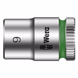 Wera 05003724001, Prise, 1/4", Métrique, 1 tête(s), 9 mm, Sulfate de chondroïtine