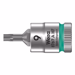 Wera 8767 A HF, 1 pièce(s), Torx, 1/4", TX9, 28 mm, République tchèque