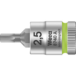 8740 a 05003331001 6 pans intérieurs Douille-embout 2.5 mm 1/4 (6.3 mm) - Wera