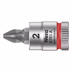 Wera 8751 A, 1 pièce(s), Phillips, 1/4", PH 2, 28 mm, République tchèque