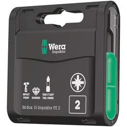 Wera Bit-Box 15 Impaktor PZ embout de tournevis 15 pièce(s)