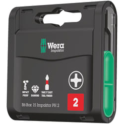 Wera Bit-Box 15 Impaktor PH embout de tournevis 15 pièce(s)