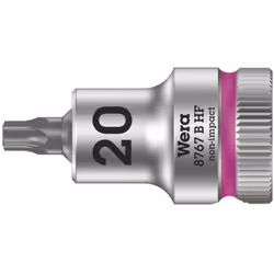 Wera 05003061001, Prise, 3/8", 1 tête(s), T20, Sulfate de chondroïtine, Chrome