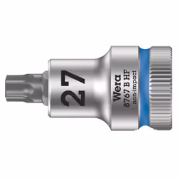 Wera 05003064001, Prise, 3/8", 1 tête(s), T27, Sulfate de chondroïtine, Chrome