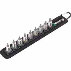 Wera 05003882001, Ensemble de douilles, 1/4", Métrique, 9 tête(s), 40,8,9,10,15,20,25,27,30 mm