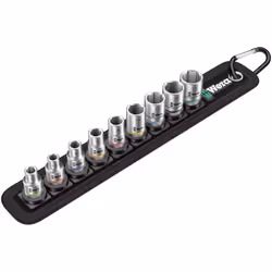Wera 05003883001, Ensemble de douilles, 1/4", Métrique, 9 tête(s), 5,5.5,6,7,8,10,11,12,13 mm