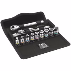 Wera 8100 SA 12 HF, Ensemble de douilles, Noir, Chrome, Multicolore, Manche de clé, 1 pièce(s), 1/4", 5,5.5,6,7,8,10,11,12,13 ...