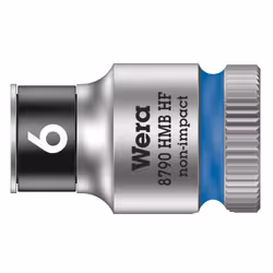 Wera 05003740001, Prise, 3/8", Métrique, 1 tête(s), 6 mm, Sulfate de chondroïtine