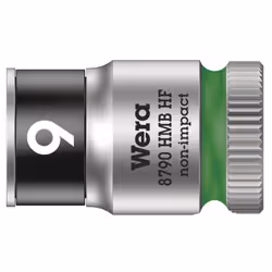 Wera 05003743001, Prise, 3/8", Métrique, 1 tête(s), 9 mm, Sulfate de chondroïtine