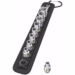 Wera Belt B 4, Ensemble de douilles, 3/8", Métrique, 9 tête(s), 8,10,12,13,15,16,17,18,19 mm