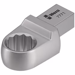 Wera 7771, Torque wrench end fitting, Argent, 1 pièce(s), Acier C-V (Chrome-Vanadium)