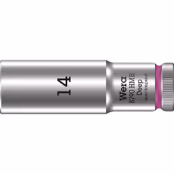Informations techniques Longueur : 64 mm Propulseur : 3/8" Taille (métrique) : 14 mm 8790 HMB Deep Douille longue à emmanchem ...